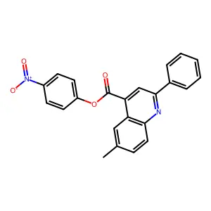 4-Nitrophenyl 6-methyl-2-phenylquinoline-4-carboxylate structure