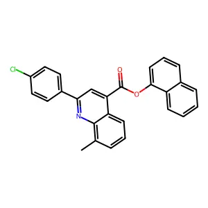 Naphthalen-1-yl 2-(4-chlorophenyl)-8-methylquinoline-4-carboxylate structure