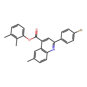 2,3-Dimethylphenyl 2-(4-bromophenyl)-6-methyl-4-quinolinecarboxylate structure