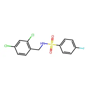 N-(2,4-dichlorobenzyl)-4-fluorobenzenesulfonamide structure