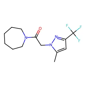 1-(Azepan-1-yl)-2-[5-methyl-3-(trifluoromethyl)pyrazol-1-yl]ethanone structure
