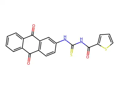 N-[(9,10-dioxoanthracen-2-yl)carbamothioyl]thiophene-2-carboxamide structure