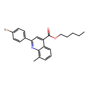 Pentyl 2-(4-bromophenyl)-8-methyl-4-quinolinecarboxylate structure