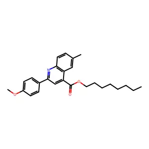 Octyl 2-(4-methoxyphenyl)-6-methyl-4-quinolinecarboxylate structure