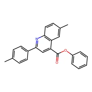 Phenyl 6-methyl-2-(4-methylphenyl)-4-quinolinecarboxylate structure