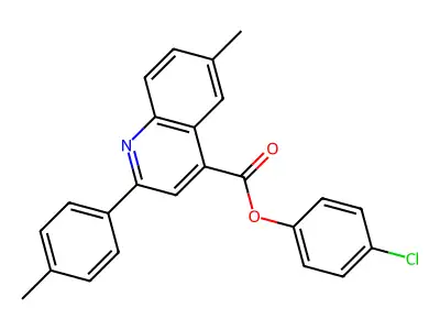 4-Chlorophenyl 6-methyl-2-(4-methylphenyl)-4-quinolinecarboxylate structure