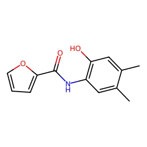 N-(2-hydroxy-4,5-dimethylphenyl)furan-2-carboxamide structure