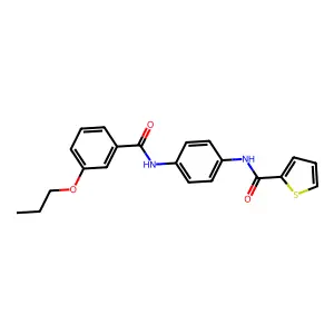 N-[4-[(3-propoxybenzoyl)amino]phenyl]thiophene-2-carboxamide structure