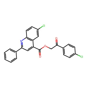 2-(4-Chlorophenyl)-2-oxoethyl 6-chloro-2-phenyl-4-quinolinecarboxylate structure