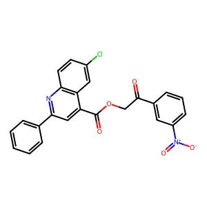 2-(3-Nitrophenyl)-2-oxoethyl 6-chloro-2-phenyl-4-quinolinecarboxylate structure