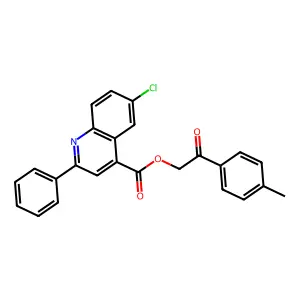 2-(4-Methylphenyl)-2-oxoethyl 6-chloro-2-phenyl-4-quinolinecarboxylate structure
