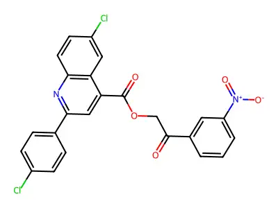 2-(3-Nitrophenyl)-2-oxoethyl 6-chloro-2-(4-chlorophenyl)-4-quinolinecarboxylate structure