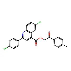 2-(4-Methylphenyl)-2-oxoethyl 6-chloro-2-(4-chlorophenyl)-4-quinolinecarboxylate structure