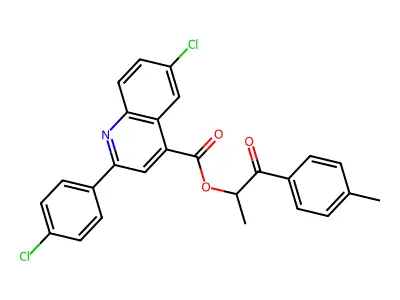 1-ME-2-(4-Methyl-PH)-2-oxoethyl 6-CL-2-(4-chlorophenyl)-4-quinolinecarboxylate structure