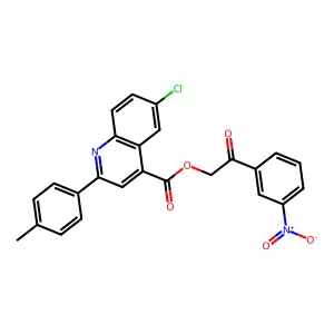 2-(3-Nitrophenyl)-2-oxoethyl 6-chloro-2-(4-methylphenyl)-4-quinolinecarboxylate structure