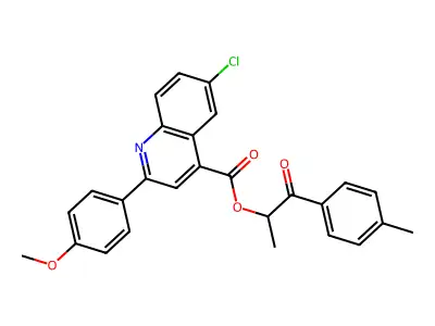 1-ME-2-(4-Methyl-PH)-2-oxoethyl 6-CL-2-(4-methoxyphenyl)-4-quinolinecarboxylate structure