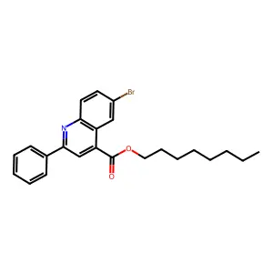 Octyl 6-bromo-2-phenyl-4-quinolinecarboxylate structure