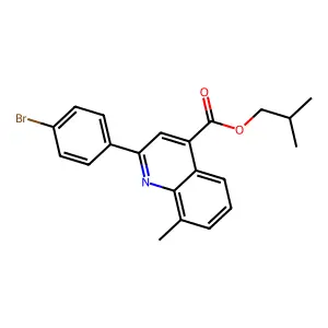 Isobutyl 2-(4-bromophenyl)-8-methyl-4-quinolinecarboxylate structure