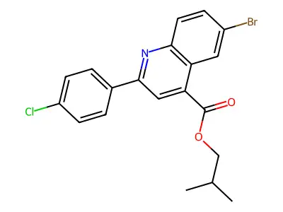 2-Methylpropyl 6-bromo-2-(4-chlorophenyl)-4-quinolinecarboxylate structure