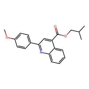 2-Methylpropyl 2-(4-methoxyphenyl)quinoline-4-carboxylate structure