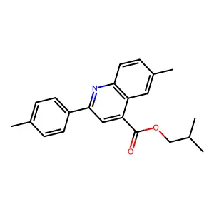 Isobutyl 6-methyl-2-(4-methylphenyl)-4-quinolinecarboxylate structure