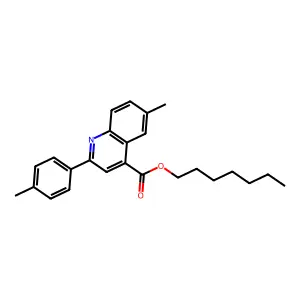 Heptyl 6-methyl-2-(4-methylphenyl)-4-quinolinecarboxylate structure