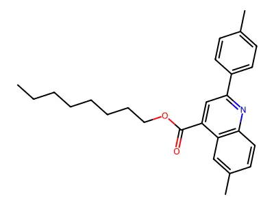 Octyl 6-methyl-2-(4-methylphenyl)-4-quinolinecarboxylate structure