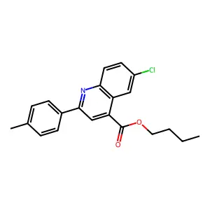 Butyl 6-chloro-2-(4-methylphenyl)-4-quinolinecarboxylate structure