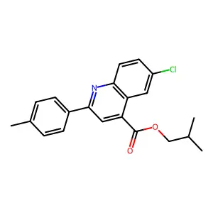 Isobutyl 6-chloro-2-(4-methylphenyl)-4-quinolinecarboxylate structure