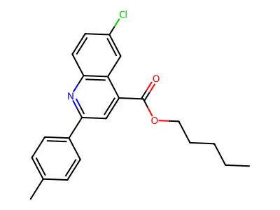 Pentyl 6-chloro-2-(4-methylphenyl)-4-quinolinecarboxylate structure