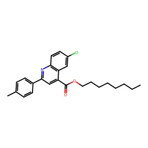 Octyl 6-chloro-2-(4-methylphenyl)-4-quinolinecarboxylate structure