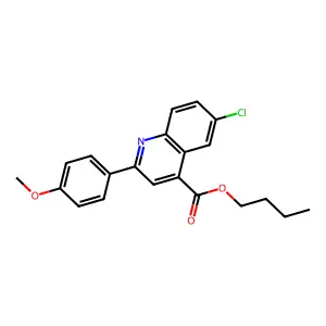 Butyl 6-chloro-2-(4-methoxyphenyl)-4-quinolinecarboxylate structure