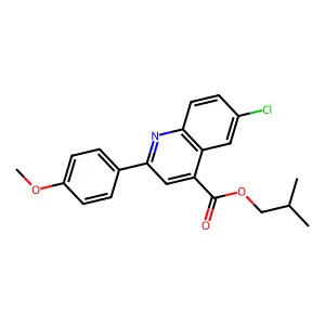 Isobutyl 6-chloro-2-(4-methoxyphenyl)-4-quinolinecarboxylate structure