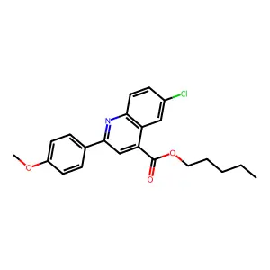 Pentyl 6-chloro-2-(4-methoxyphenyl)-4-quinolinecarboxylate structure