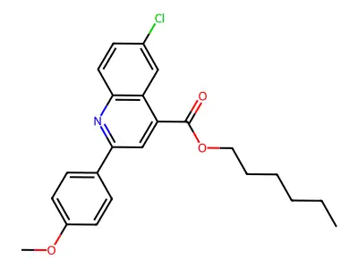 Hexyl 6-chloro-2-(4-methoxyphenyl)-4-quinolinecarboxylate structure