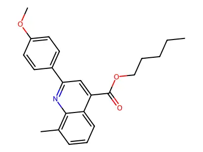 Pentyl 2-(4-methoxyphenyl)-8-methyl-4-quinolinecarboxylate structure