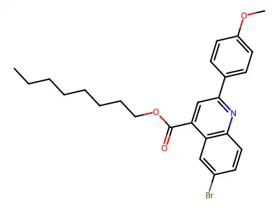 Octyl 6-bromo-2-(4-methoxyphenyl)-4-quinolinecarboxylate structure