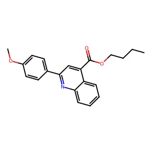 Butyl 2-(4-methoxyphenyl)quinoline-4-carboxylate structure