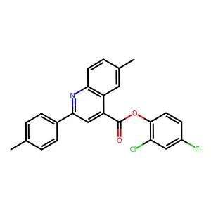 2,4-Dichlorophenyl 6-methyl-2-(4-methylphenyl)-4-quinolinecarboxylate structure