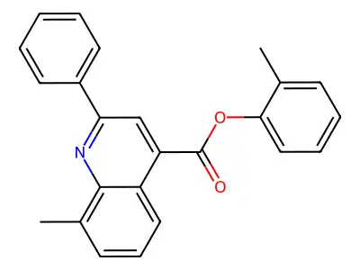 2-Methylphenyl 8-methyl-2-phenyl-4-quinolinecarboxylate structure