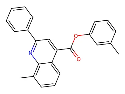 3-Methylphenyl 8-methyl-2-phenyl-4-quinolinecarboxylate structure