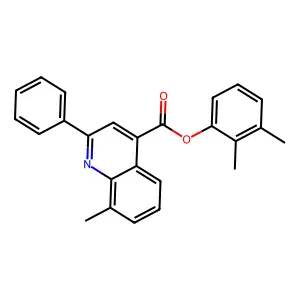 2,3-Dimethylphenyl 8-methyl-2-phenyl-4-quinolinecarboxylate structure
