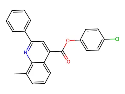 4-Chlorophenyl 8-methyl-2-phenyl-4-quinolinecarboxylate structure