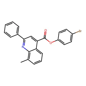 4-Bromophenyl 8-methyl-2-phenyl-4-quinolinecarboxylate structure