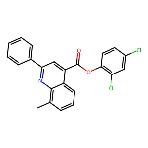 2,4-Dichlorophenyl 8-methyl-2-phenyl-4-quinolinecarboxylate structure