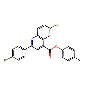 4-Methylphenyl 6-bromo-2-(4-bromophenyl)-4-quinolinecarboxylate structure