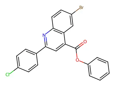 Phenyl 6-bromo-2-(4-chlorophenyl)-4-quinolinecarboxylate structure