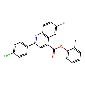 2-Methylphenyl 6-bromo-2-(4-chlorophenyl)-4-quinolinecarboxylate structure