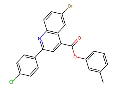 3-Methylphenyl 6-bromo-2-(4-chlorophenyl)quinoline-4-carboxylate structure