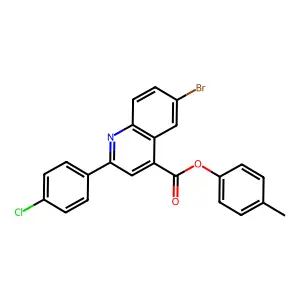 4-Methylphenyl 6-bromo-2-(4-chlorophenyl)-4-quinolinecarboxylate structure